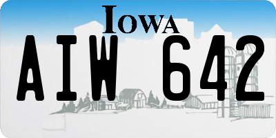 IA license plate AIW642