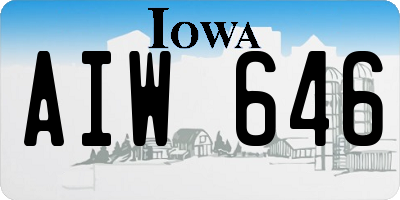IA license plate AIW646