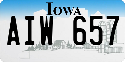 IA license plate AIW657