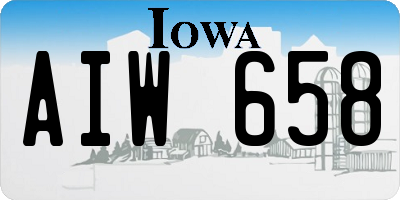 IA license plate AIW658