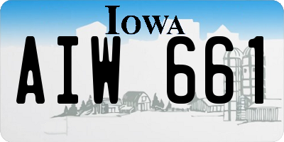 IA license plate AIW661