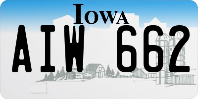 IA license plate AIW662