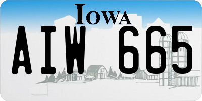 IA license plate AIW665