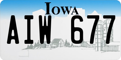 IA license plate AIW677