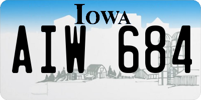 IA license plate AIW684