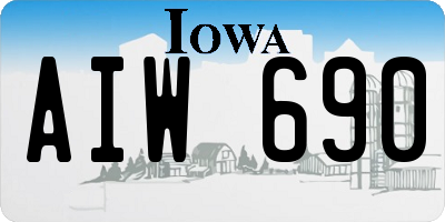 IA license plate AIW690