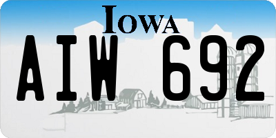 IA license plate AIW692