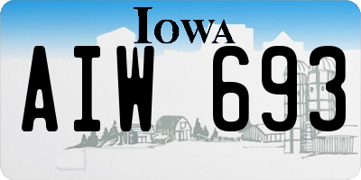 IA license plate AIW693
