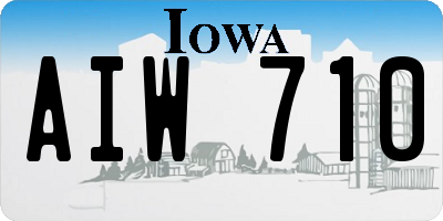 IA license plate AIW710