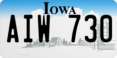 IA license plate AIW730