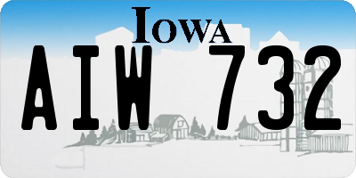 IA license plate AIW732