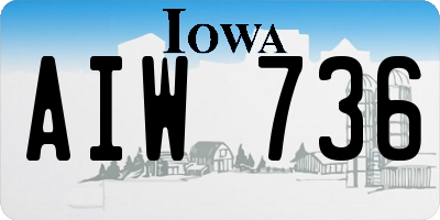 IA license plate AIW736