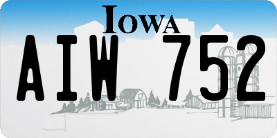IA license plate AIW752