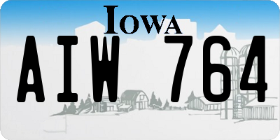 IA license plate AIW764
