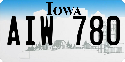 IA license plate AIW780