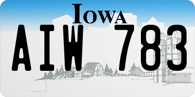 IA license plate AIW783