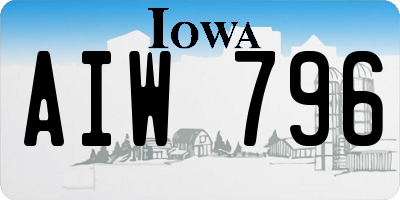 IA license plate AIW796