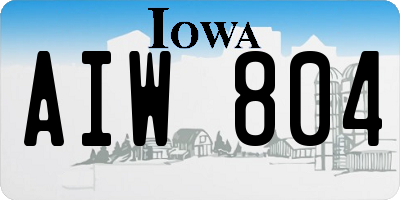 IA license plate AIW804