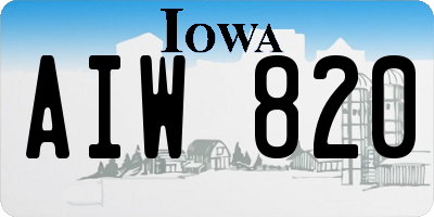 IA license plate AIW820