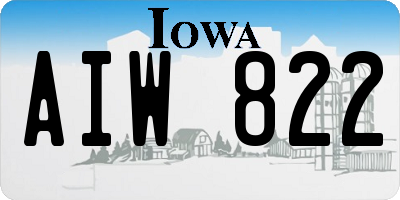 IA license plate AIW822