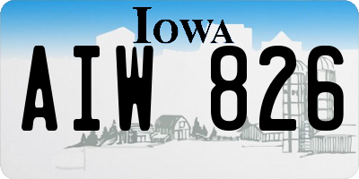 IA license plate AIW826