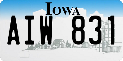 IA license plate AIW831