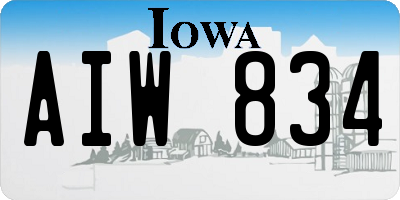 IA license plate AIW834