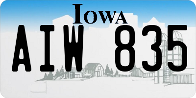 IA license plate AIW835