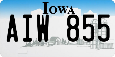 IA license plate AIW855