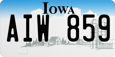 IA license plate AIW859