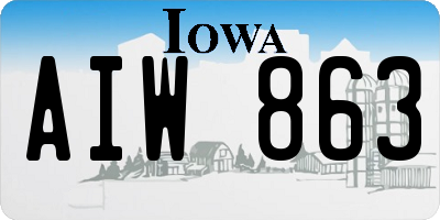 IA license plate AIW863