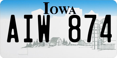 IA license plate AIW874