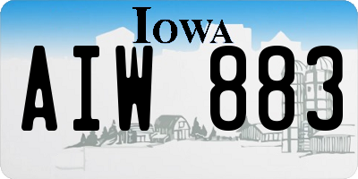 IA license plate AIW883