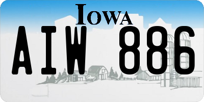IA license plate AIW886