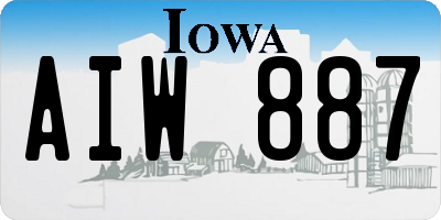 IA license plate AIW887