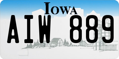 IA license plate AIW889