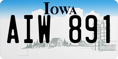 IA license plate AIW891