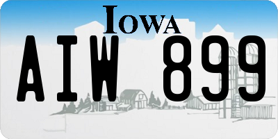 IA license plate AIW899