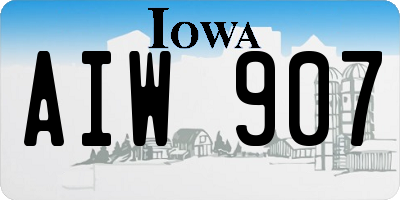 IA license plate AIW907