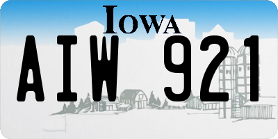 IA license plate AIW921