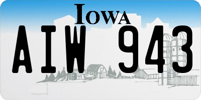 IA license plate AIW943