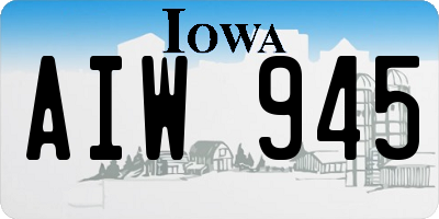 IA license plate AIW945