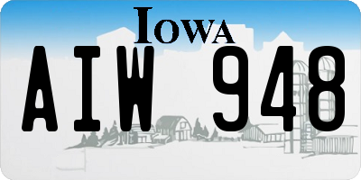 IA license plate AIW948