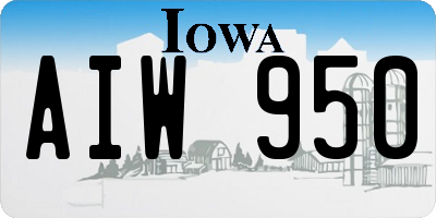 IA license plate AIW950