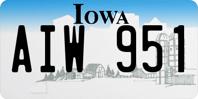 IA license plate AIW951