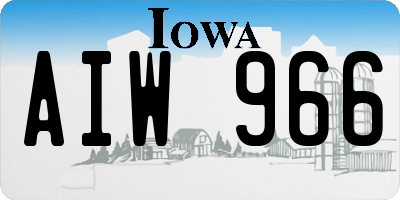 IA license plate AIW966