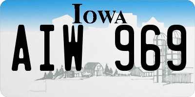 IA license plate AIW969