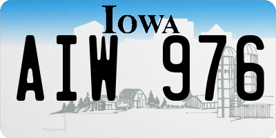 IA license plate AIW976