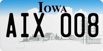 IA license plate AIX008