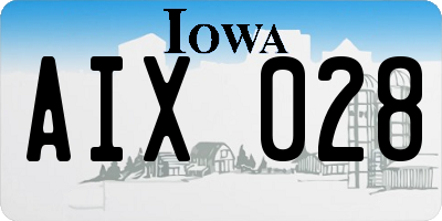 IA license plate AIX028